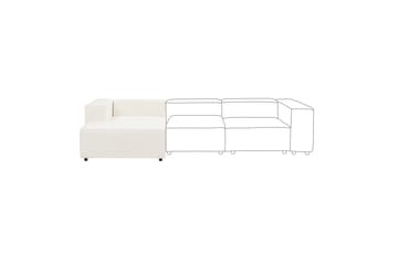 Tunda Sjeselong 119 cm Høyre - Svart/Hvit - Møbler - Stoler & lenestoler - Lenestoler - Sjeselonglenestol & divanlenestol