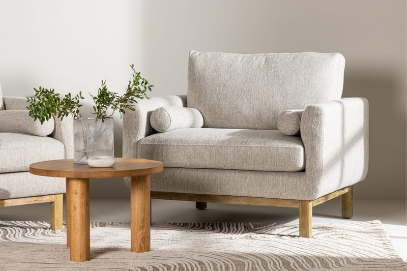 Vanlig lenestol med armlener Venture Home Olympos lenestol Beige - Møbler - Stoler & lenestoler - Lenestoler