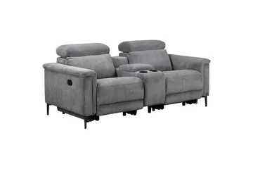 Vanlig reclinerstol Loft24 Dobbel reclinerstol Loft24 Lund Grå 100 % polyester