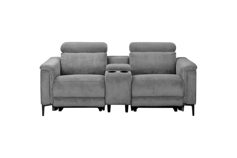 Vanlig reclinerstol Loft24 Dobbel reclinerstol Loft24 Lund Grå 100 % polyester - Møbler - Stoler & lenestoler - Lenestoler - Liggestol