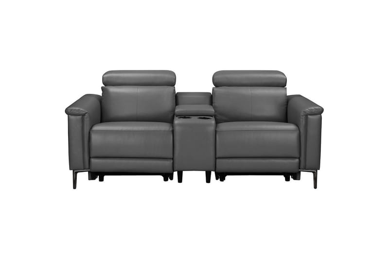 Vanlig reclinerstol Loft24 Dobbel reclinerstol Loft24 Lund Grå Kunstskinn||Ekte skinn - Møbler - Sofaer - Reclinersofaer