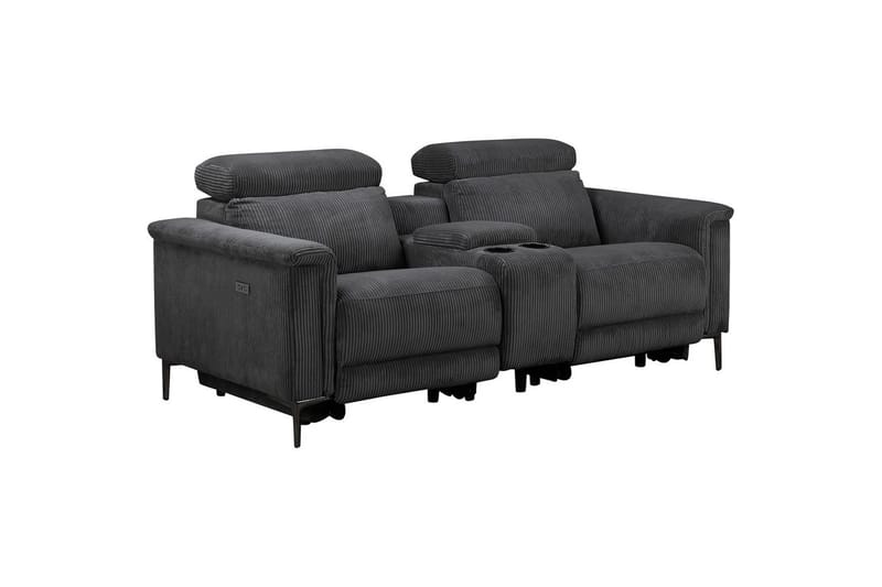 Vanlig reclinerstol Loft24 Dobbel reclinerstol Loft24 Lund Grå1 100 % polyester, undefined