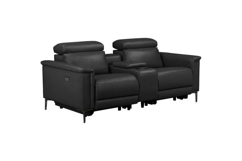 Vanlig reclinerstol Loft24 Dobbel reclinerstol Loft24 Lund Svart Kunstskinn - Møbler - Sofaer - Reclinersofaer