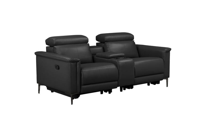 Vanlig reclinerstol Loft24 Dobbel reclinerstol Loft24 Lund Svart Kunstskinn||Ekte skinn - Møbler - Sofaer - Reclinersofaer