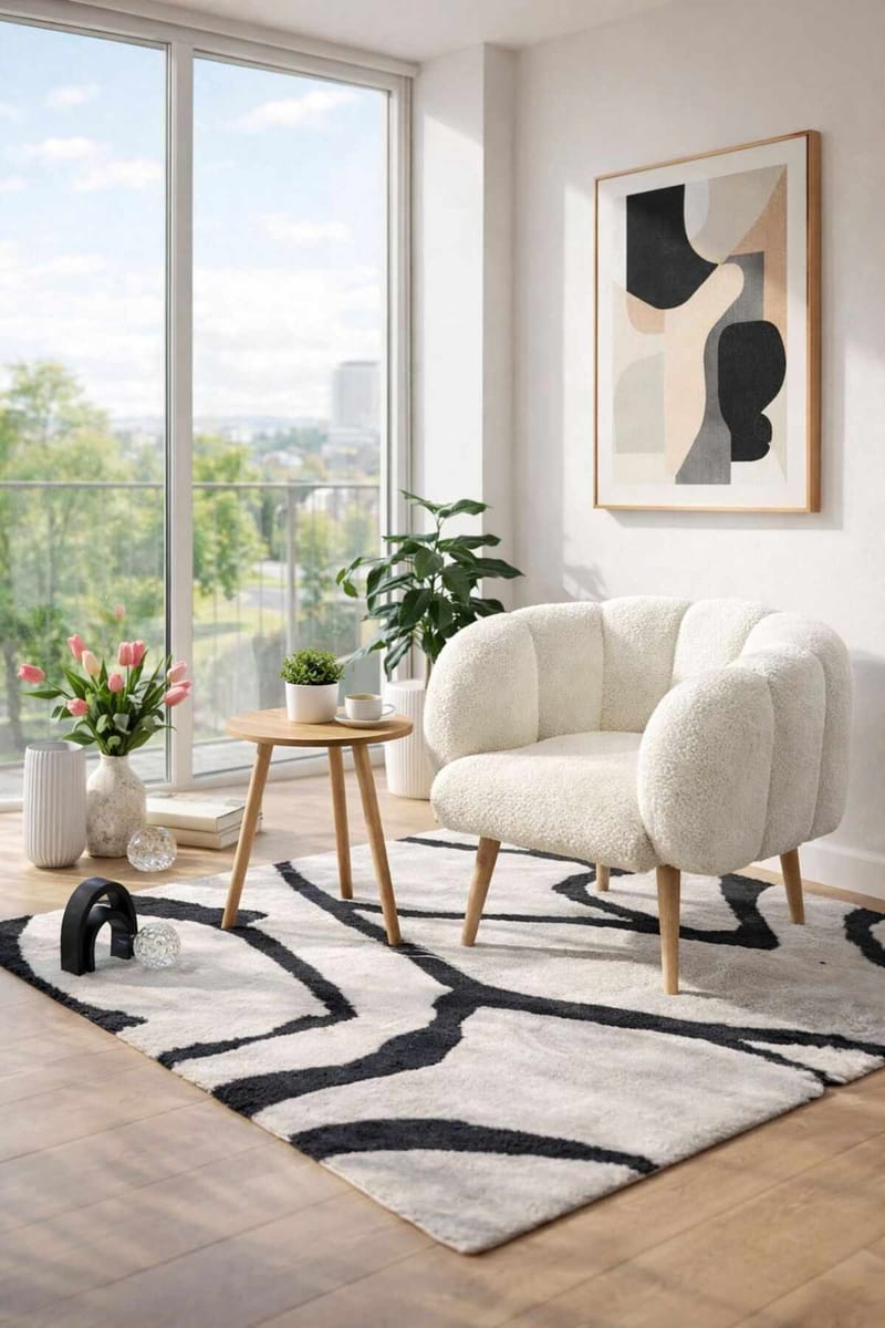 Wing Chair & Side Table Set (2 Pieces) Atelier Del Sofa - Møbler - Stoler & lenestoler - Lenestoler