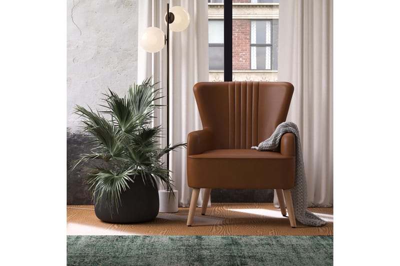 Wynn Lenestol Brun - Dorel Home - Møbler - Stoler & lenestoler - Lenestoler