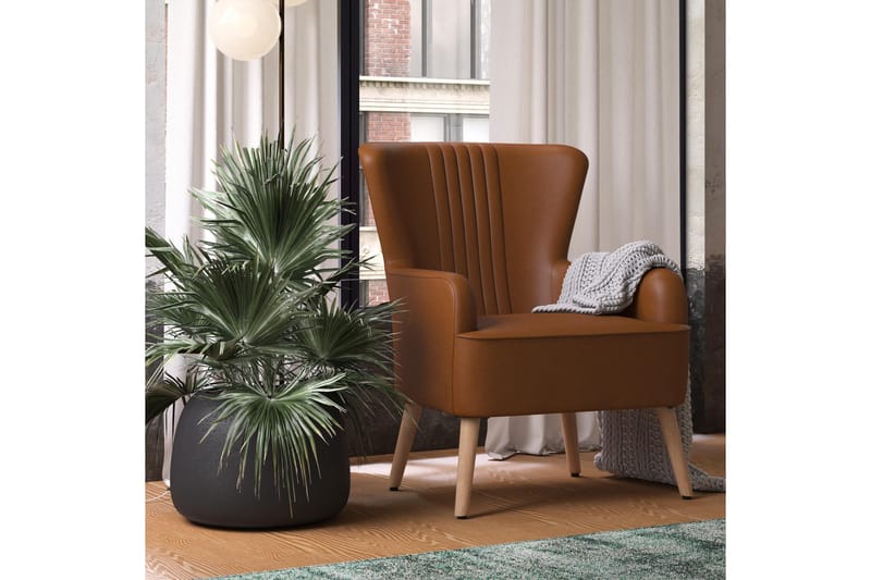 Wynn Lenestol Brun - Dorel Home - Møbler - Stoler & lenestoler - Lenestoler