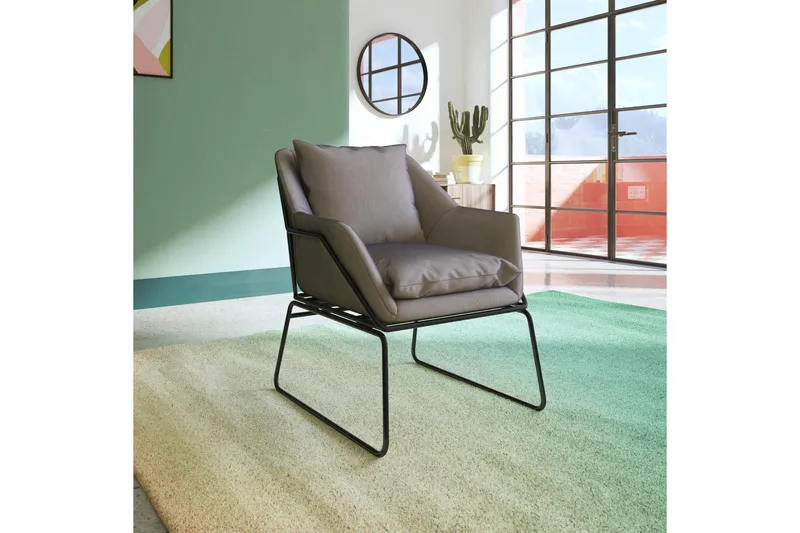 Yianni Lenestol - Grå - Møbler - Stoler & lenestoler - Lenestoler