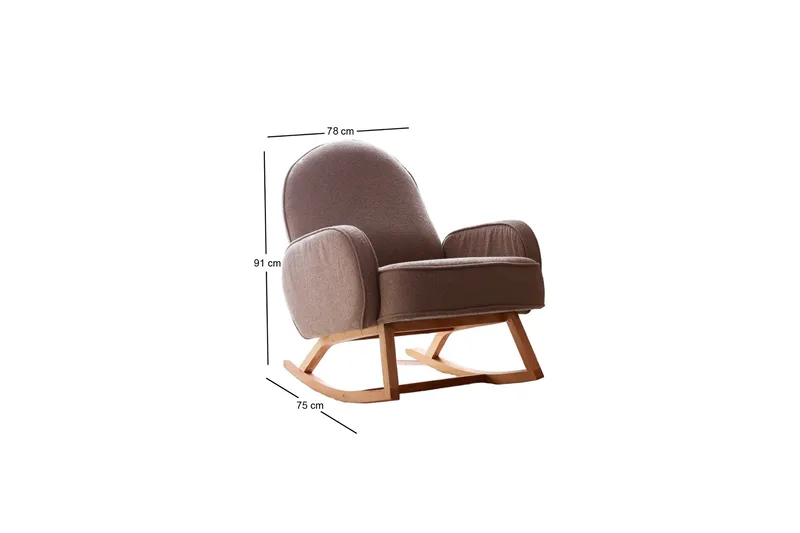 Yoko Lenestol - Brun - Møbler - Stoler & lenestoler - Gyngestoler