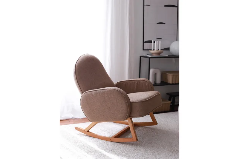 Yoko Lenestol - Brun - Møbler - Stoler & lenestoler - Gyngestoler