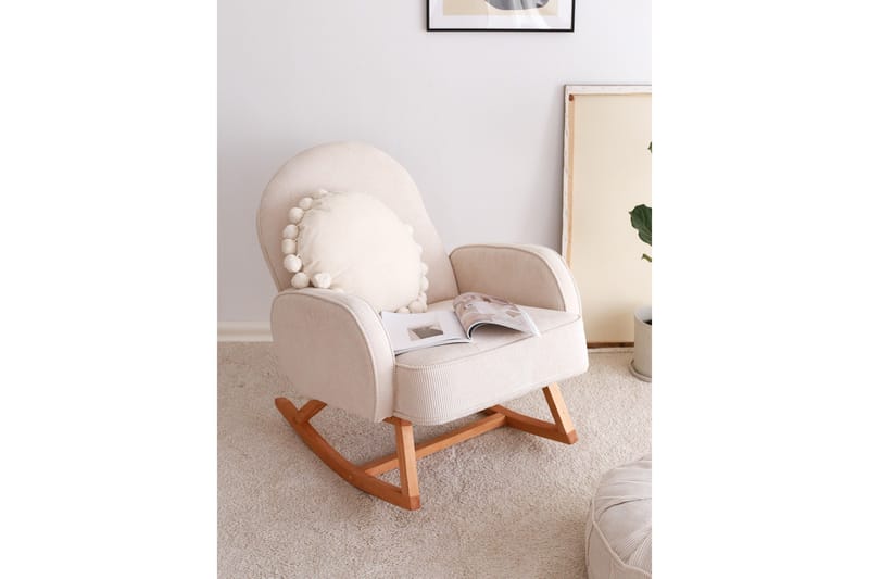 Yoko Lenestol - Hvit - Møbler - Stoler & lenestoler - Gyngestoler