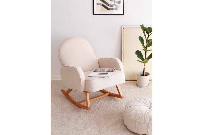 Yoko Lenestol - Hvit - Møbler - Stoler & lenestoler - Gyngestoler