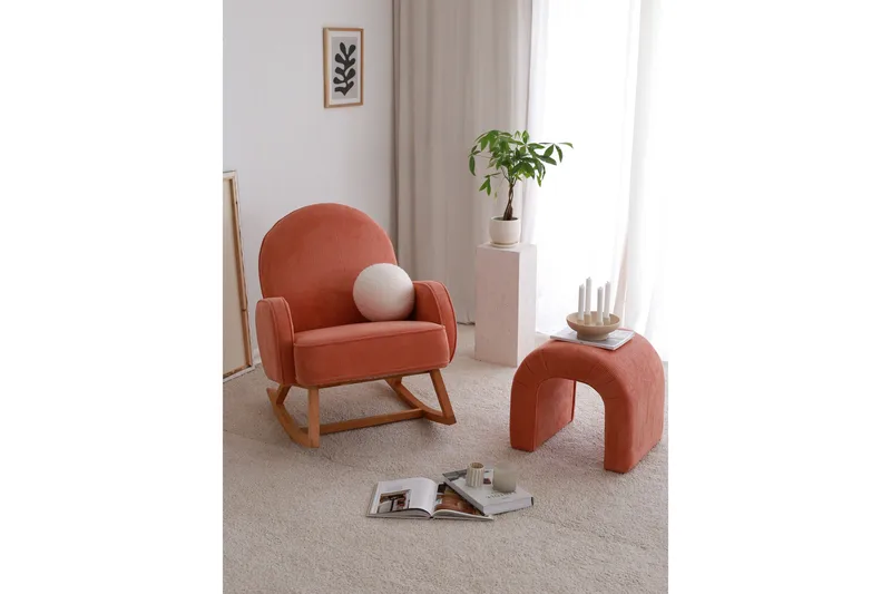 Yoko Lenestol - Koral - Møbler - Stoler & lenestoler - Gyngestoler