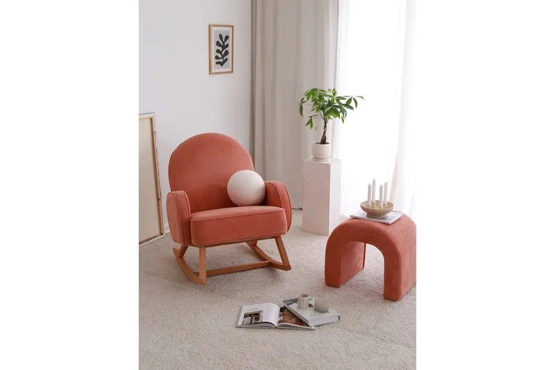 Yoko Lenestol - Koral - Møbler - Stoler & lenestoler - Gyngestoler