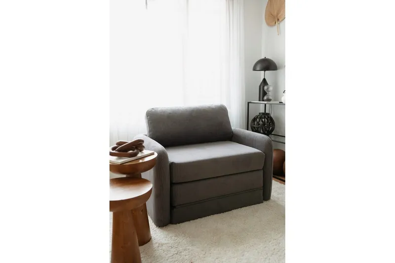 Zalven Sovelenestol - Grå - Møbler - Sofaer - Sovesofaer