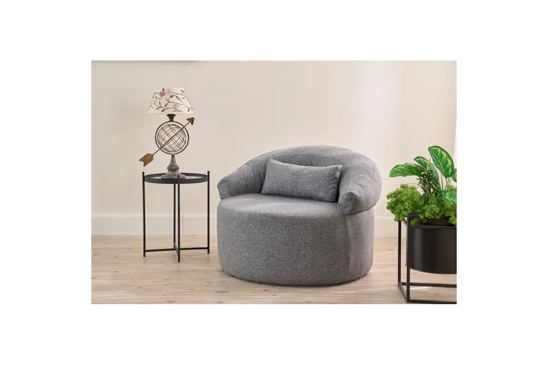 Zevon Lenestol - Grå - Møbler - Stoler & lenestoler - Lenestoler - Lenestoler uten armlene