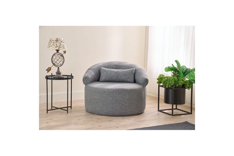 Zevon Lenestol - Grå - Møbler - Stoler & lenestoler - Lenestoler - Lenestoler uten armlene