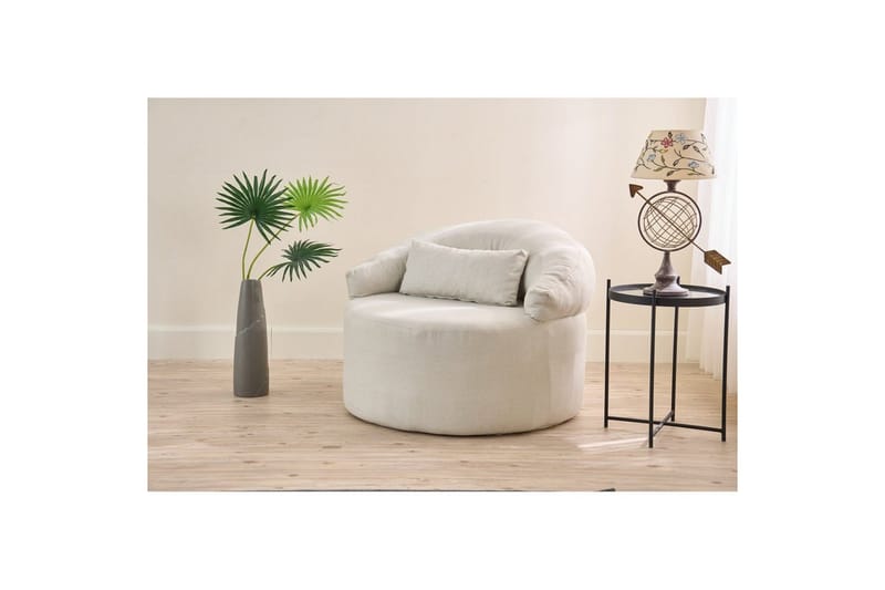 Zevon Lenestol - Krem - Møbler - Stoler & lenestoler - Lenestoler - Lenestoler uten armlene