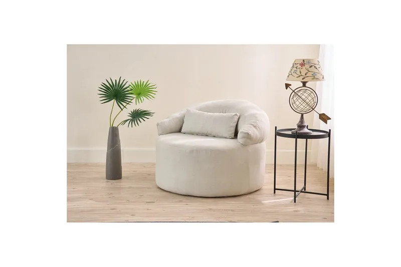 Zevon Lenestol - Krem - Møbler - Stoler & lenestoler - Lenestoler - Lenestoler uten armlene