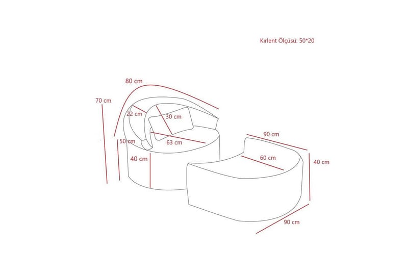 Zevon Sovelenestol - Krem - Møbler - Sofaer - Sovesofaer