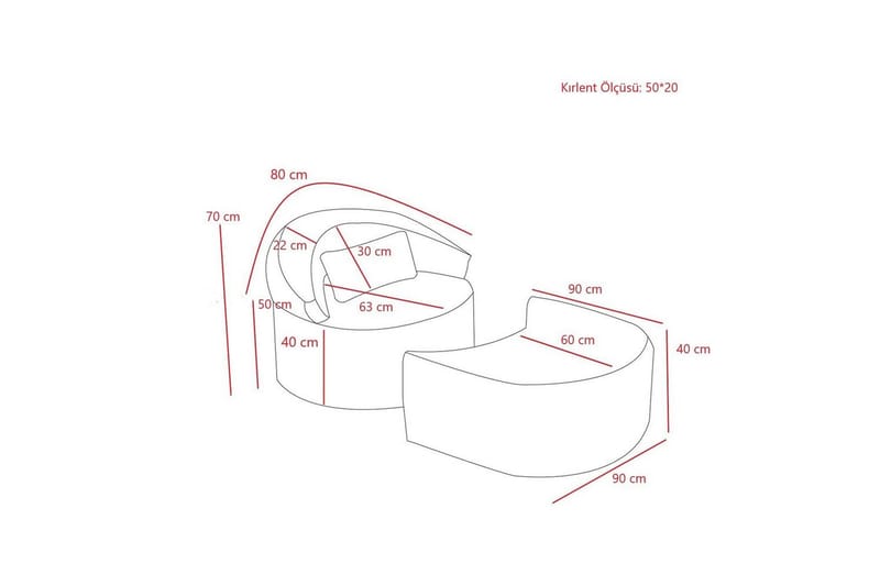 Zevon Sovelenestol - Krem - Møbler - Sofaer - Sovesofaer