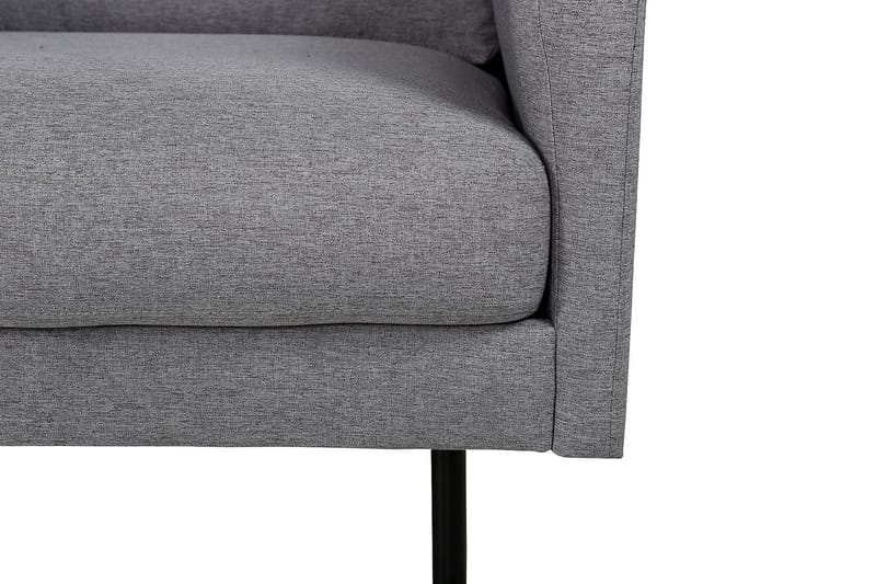 Zoom Moderne Lenestol i Stoff med Metallben - Grå - Møbler - Stoler & lenestoler - Lenestoler
