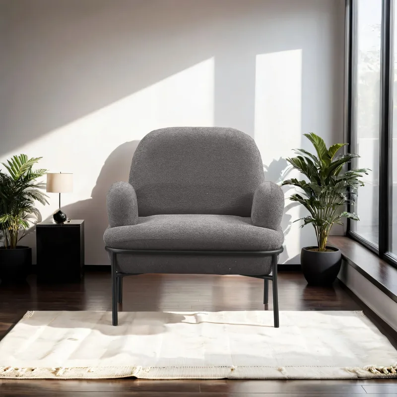 Zyricus lenestol Teddy - Grå - Møbler - Stoler & lenestoler - Lenestoler - Ørelappstol