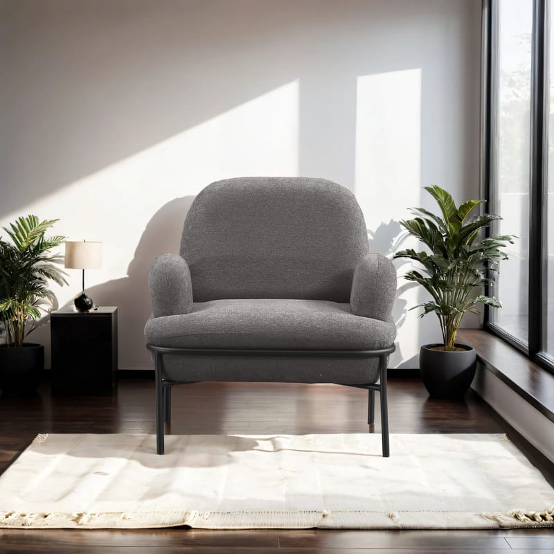 Zyricus lenestol Teddy - Grå - Møbler - Stoler & lenestoler - Lenestoler