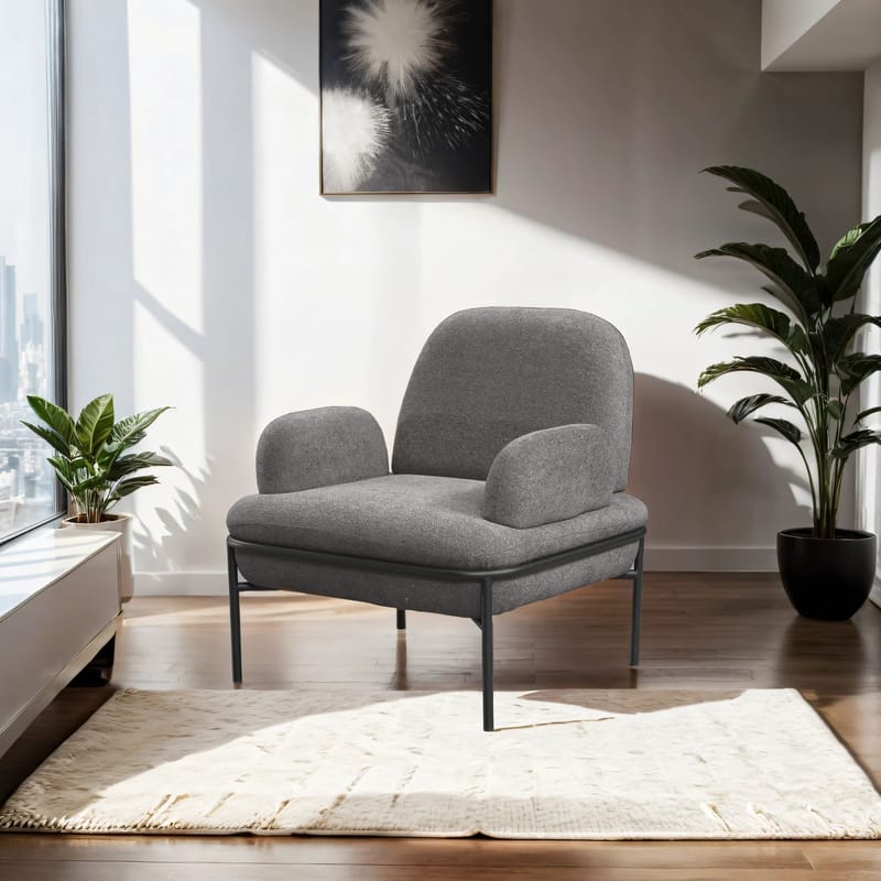 Zyricus lenestol Teddy - Grå - Møbler - Stoler & lenestoler - Lenestoler - Ørelappstol