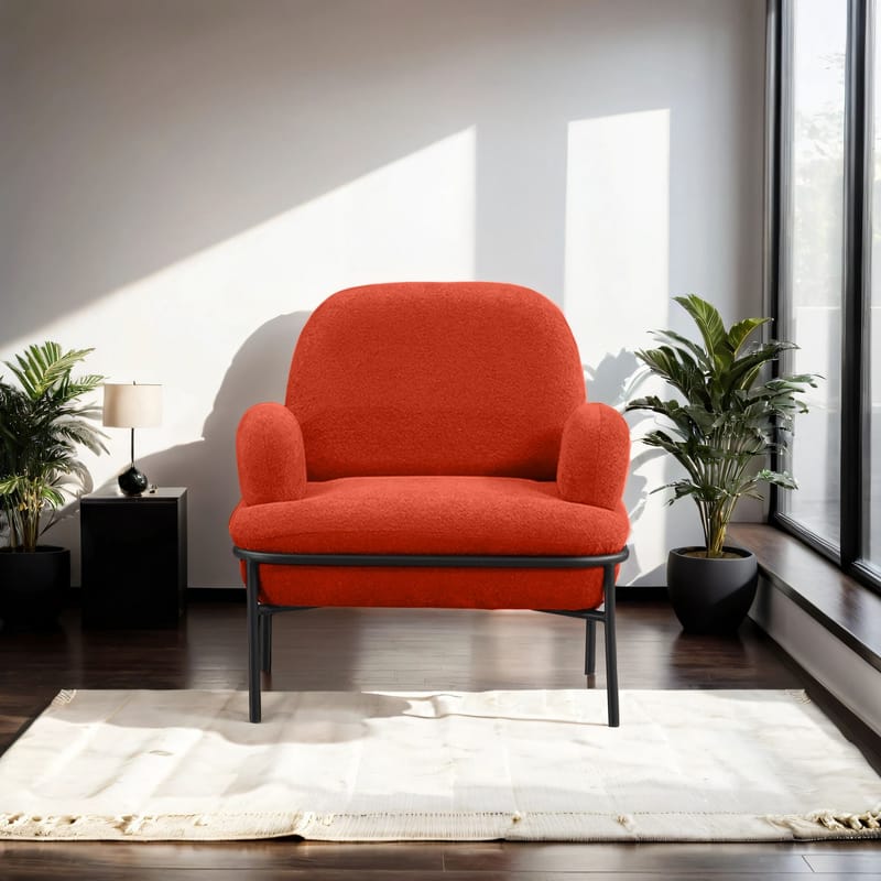 Zyricus lenestol Teddy - Teglrød - Møbler - Stoler & lenestoler - Lenestoler