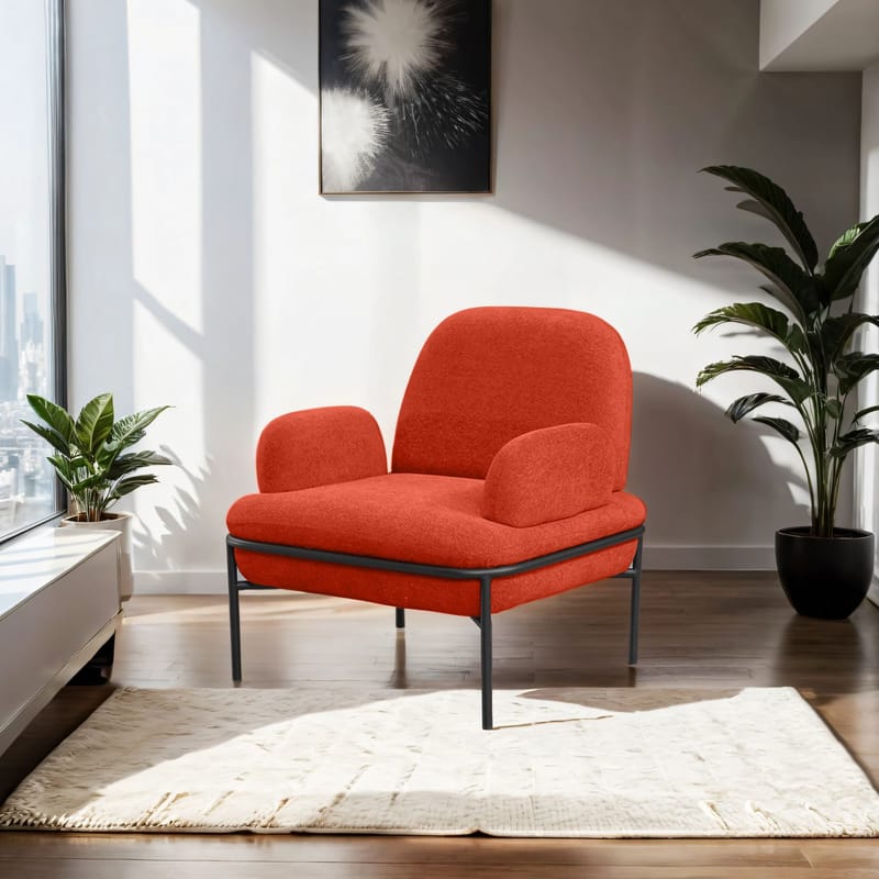 Zyricus lenestol Teddy - Teglrød - Møbler - Stoler & lenestoler - Lenestoler - Ørelappstol