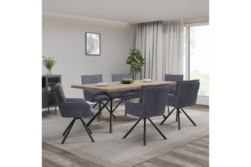 Les Karmstol - Grå - Møbler - Stoler & lenestoler - Spisestuestoler & kjøkkenstoler