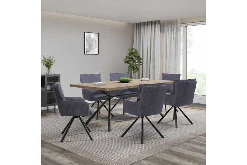 Les Karmstol - Grå - Møbler - Stoler & lenestoler - Spisestuestoler & kjøkkenstoler