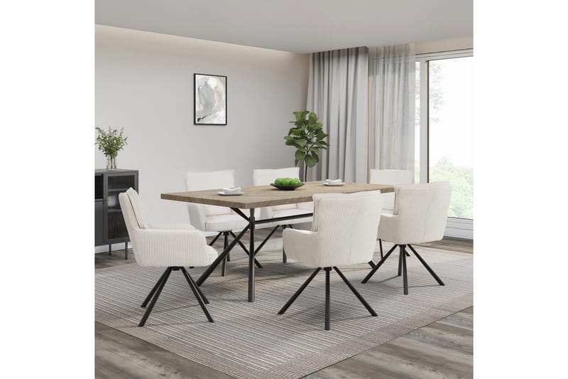 Les Karmstol - Hvit - Møbler - Stoler & lenestoler - Spisestuestoler & kjøkkenstoler