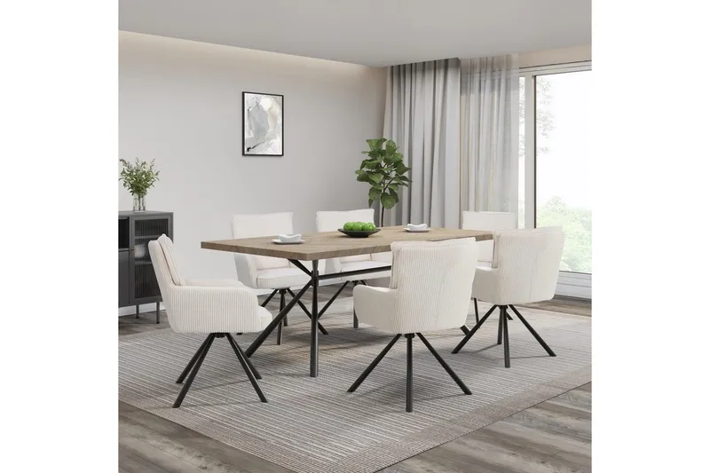 Les Karmstol - Hvit - Møbler - Stoler & lenestoler - Spisestuestoler & kjøkkenstoler