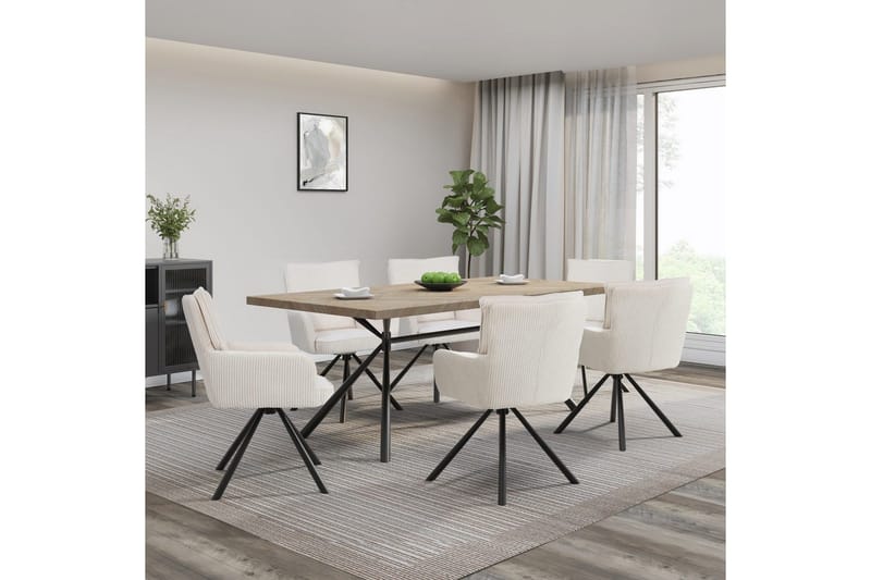 Les Karmstol - Hvit - Møbler - Stoler & lenestoler - Spisestuestoler & kjøkkenstoler