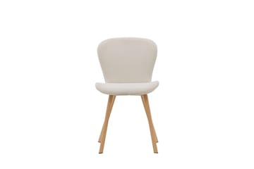 Lilja Spisestol i Stoff med Treben - Beige - Møbler - Stoler & lenestoler - Spisestuestoler & kjøkkenstoler