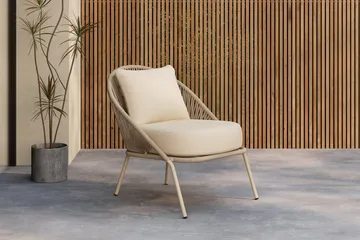 Lindos lenestol utendørs - Beige - Hagemøbler - Loungemøbler - Loungestol ute