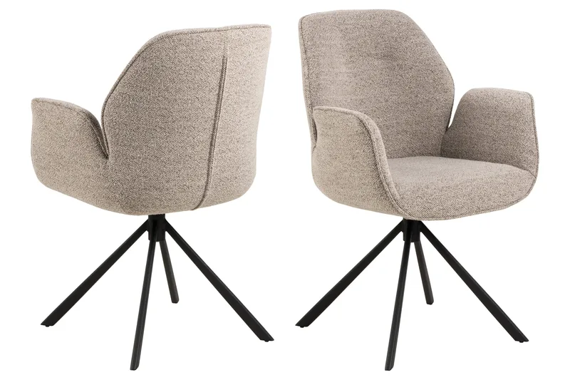 Lipie Lenestol - Beige - Møbler - Stoler & lenestoler - Spisestuestoler & kjøkkenstoler