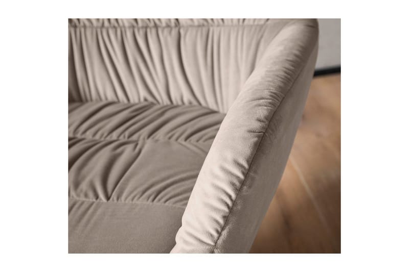 Lounge & Cocktail Stol Wohnling koselig fløyelstrukket, med armlener, moderne stil Beige - Beige - Møbler - Stoler & lenestoler - Lenestoler