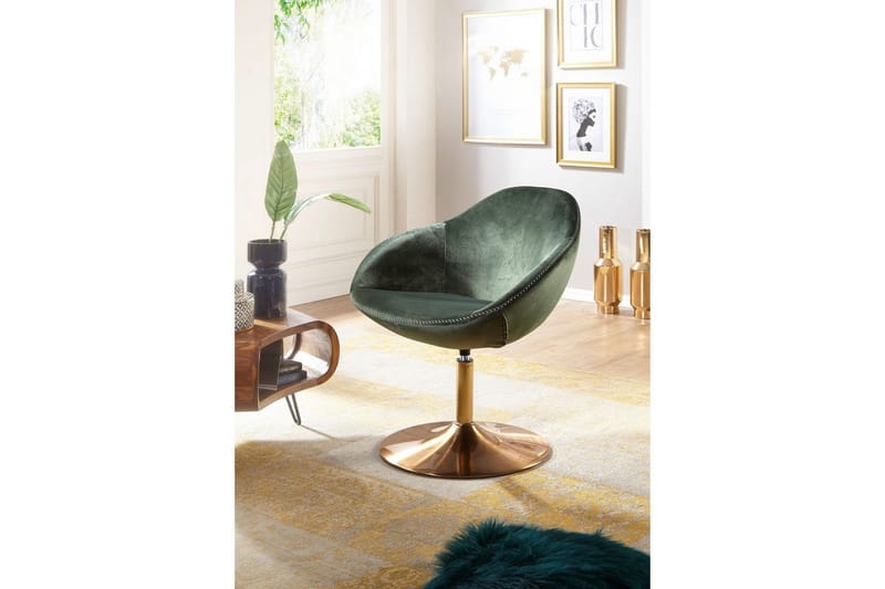 Lounge & Cocktail Stol Wohnling Siran Fløyels Polstret Industriell - Møbler - Stoler & lenestoler - Lenestoler