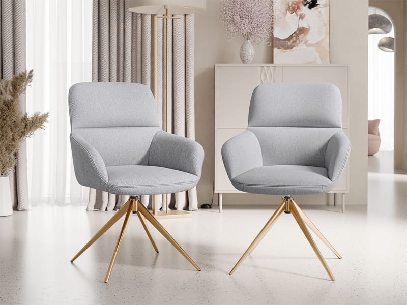 Lyrin Kontorstol 2-pakning - Grå - Møbler - Stoler & lenestoler - Kontorstol & skrivebordsstol