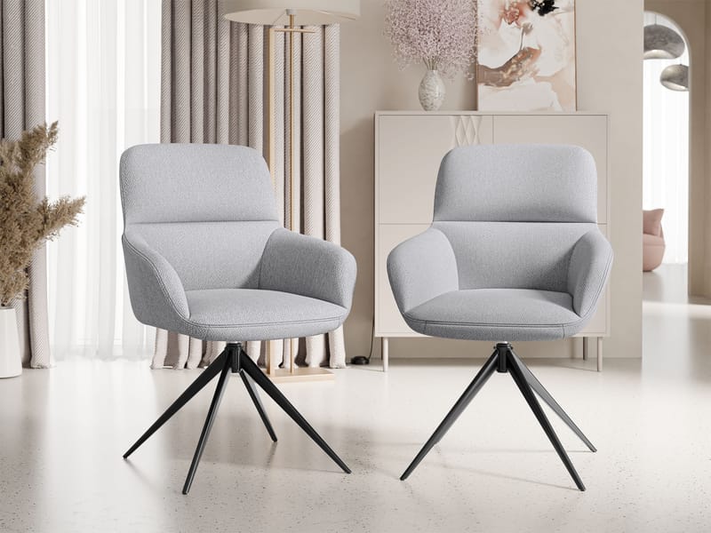 Lyrin Kontorstol 2-pakning - Grå - Møbler - Stoler & lenestoler - Kontorstol & skrivebordsstol