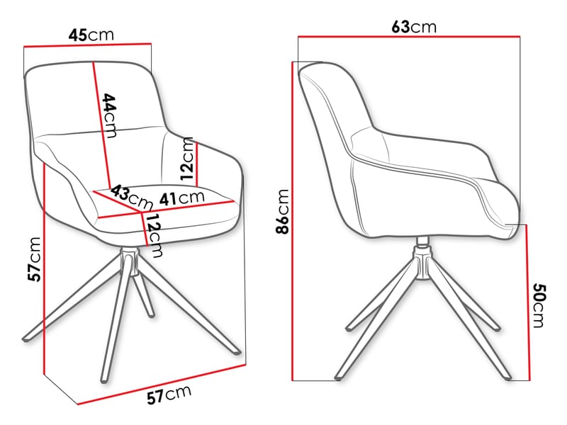 Lyrin Kontorstol 2-pakning - Grå - Møbler - Stoler & lenestoler - Kontorstol & skrivebordsstol