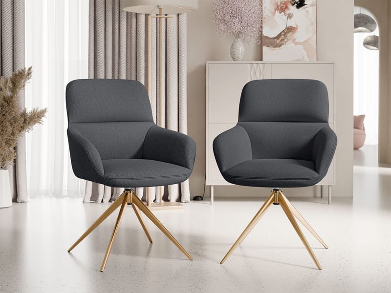 Lyrin Kontorstol 2-pakning - Beige - Møbler - Stoler & lenestoler - Kontorstol & skrivebordsstol