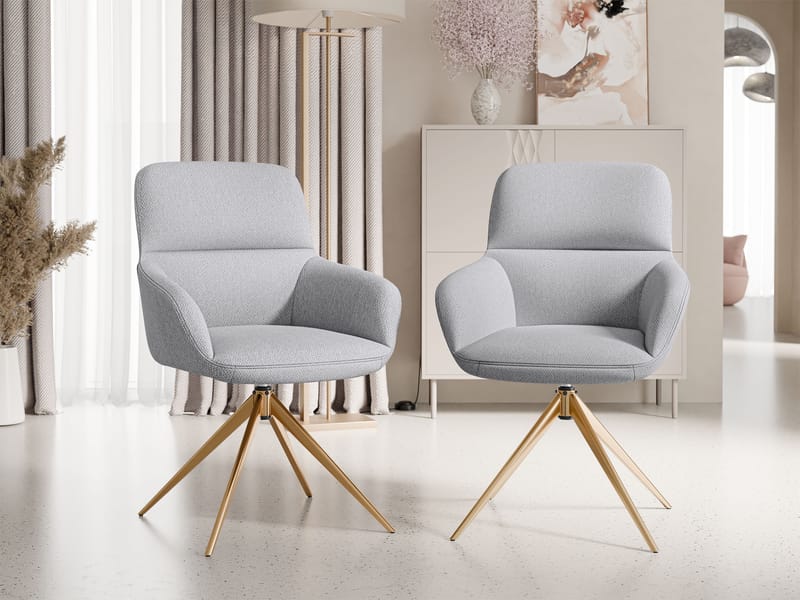 Lyrin Kontorstol 2-pakning - Grå - Møbler - Stoler & lenestoler - Kontorstol & skrivebordsstol