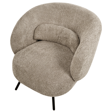 Makela Modern Rund Lenestol i Bouclé - Lys Taupe - Møbler - Stoler & lenestoler - Lenestoler