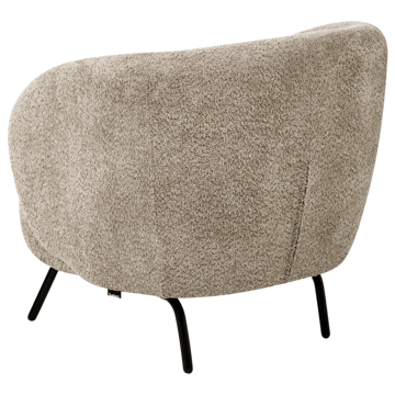 Makela Modern Rund Lenestol i Bouclé - Lys Taupe - Møbler - Stoler & lenestoler - Lenestoler