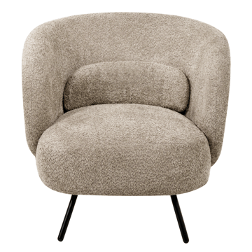 Makela Modern Rund Lenestol i Bouclé - Lys Taupe - Møbler - Stoler & lenestoler - Lenestoler