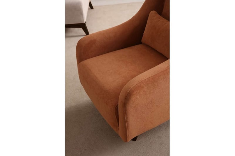 Malkiat Lounge lenestol - Oransje/Svart - Møbler - Stoler & lenestoler - Lenestoler